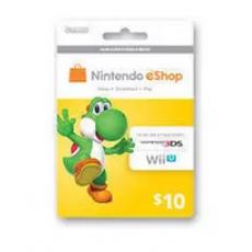 任天堂10美元WiiU 3DS eshop美版服充值点卡Nintendo